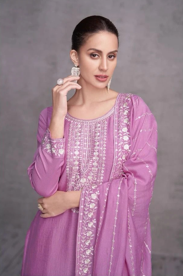 Violet Punjabi Suit, buy punjabi suits online